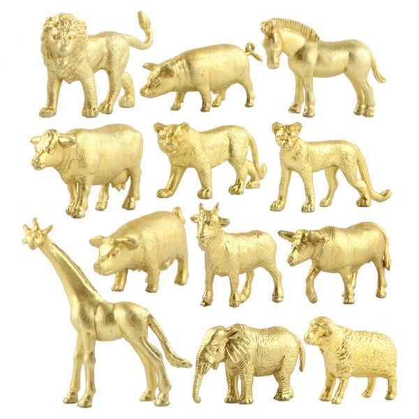 Figuras de Juguetes Educativos Hugo 2x12 Piezas Tigre Para Niños dorado
