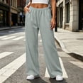 thumbnail image 6 of Ozmmyan Womens Wide Leg Sweatpants Drawstring Elastic Waist Jogger Pants Casual Loose Fit Athletic Lounge Trousers with Pockets, 6 of 7
