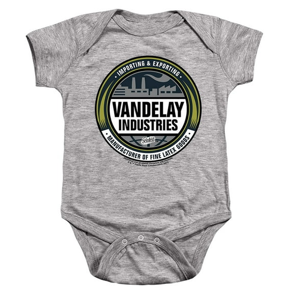Seinfeld Vendelay Logo Unisex Infant Snap Suit for Baby (18 Months) Athletic Heather