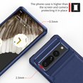 thumbnail image 5 of Decase Card Holder Case Compatible with Google Pixel 7 Pro (6.7"-inch 2022),Shockproof Magnetic Hybrid Leather Wallet Case Cover with Credit Card Holder for Google Pixel 7 Pro, Darkblue, 5 of 7