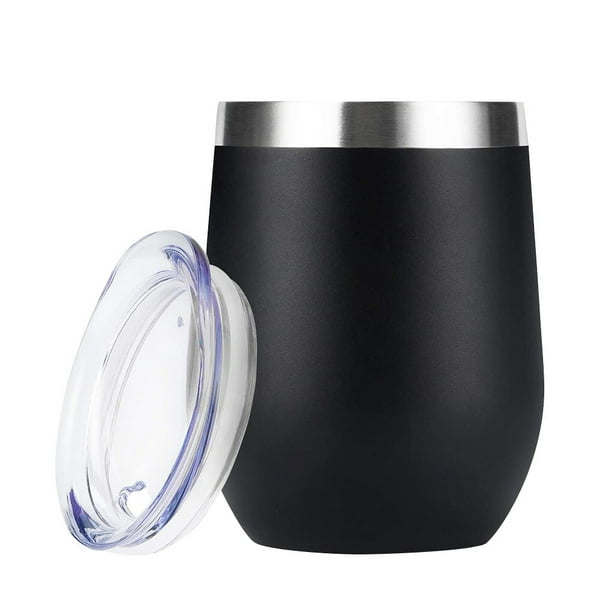 Matsuzay Taza de café Copa de vino 304 Acero inoxidable Doble pared 12 oz Botella de agua Aislamiento al vacío Taza de bebida Taza térmica Barra de Barra de herramientas No.04 Matsuzay HA005097-04B