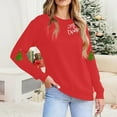 thumbnail image 6 of Christmas Womens Sweatshirts Merry Xmas Graphic Printed Sweaters Long Sleeve Crew Neck Blouses Casual Funny Holiday Shirts Pullover Top, 6 of 8