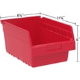thumbnail image 4 of Akro-Mils 30080 Plastic Nesting ShelfMax Storage Bin Box, (12-Inch x 8-Inch x 6-Inch), Blue, 8-Pack, 4 of 6