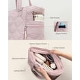 thumbnail image 6 of Quilted Tote Bag for Women, Lightweight Puffer Tote with Zipper, Travel Work Nurse Gym Bag, 6 of 7