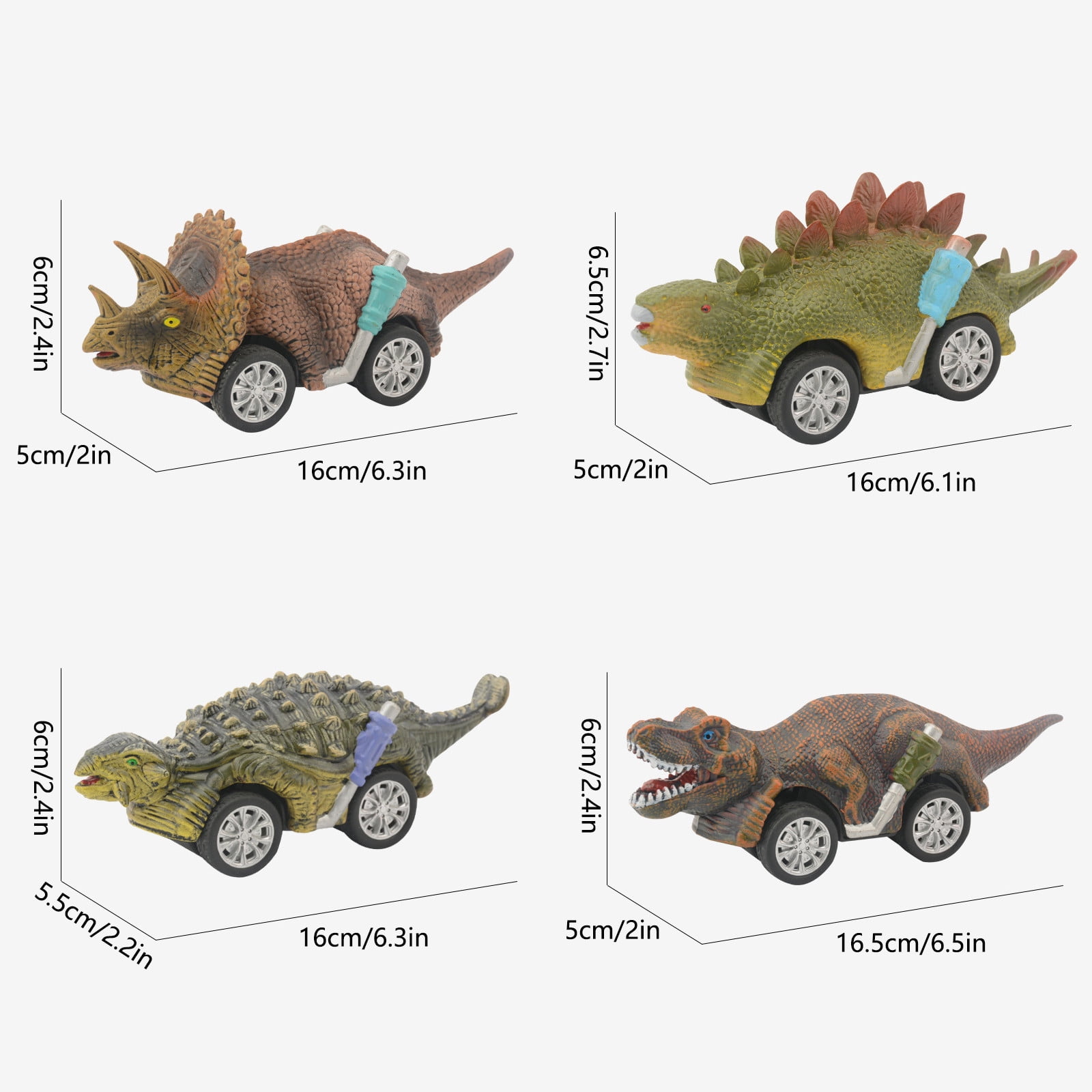 Kids Boys Xmas Thanksgiving Gift Simulation Dinosaur Model Pull Back Car Toy Lot 