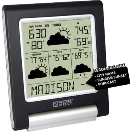 Weather Direct WD-3106UR-B 4 Day LITE Internet Powered Wireless Forecaster