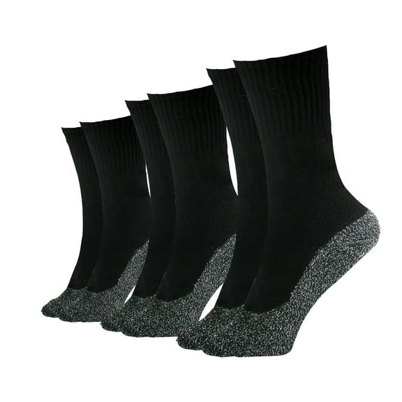 35 Degrees Ultimate Comfort Socks 3 Pairs in Black - Aluminized Fibers Supersoft Socks Large Size
