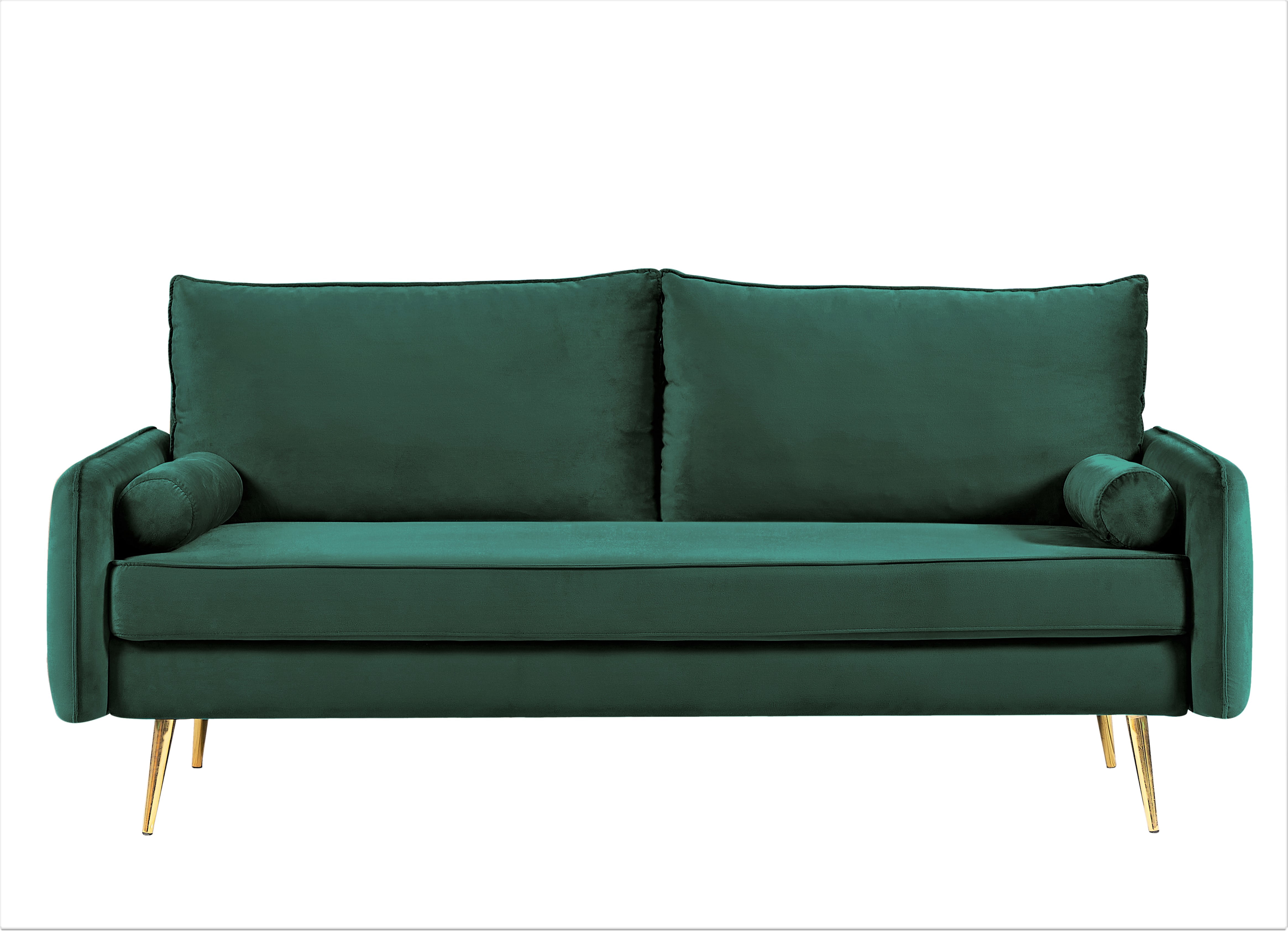 US Pride Furniture Villeda 70''W Polyester Square Arms Sofa Green