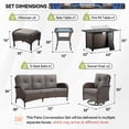thumbnail image 2 of Gymojoy 7 Piece Patio Furniture Set with Fire Pit Table PE Wicker Outdoor Conversation Sofa Chairs Set for Balcony, Gray, 2 of 12