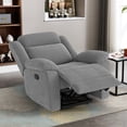 thumbnail image 7 of Bonzy Home Extra Wide Manual Recliner Chair in Soft Gray Fabric,Overstuffed Recliner，Gray, 7 of 7