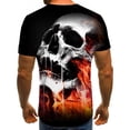 thumbnail image 2 of 3D Print Skull Tshirt Short Sleeve Novelty Funny Graphic T Shirts for Men Vampire Skeleton Graphic Casual Crewneck Fashion Tee Tops, 2 of 3