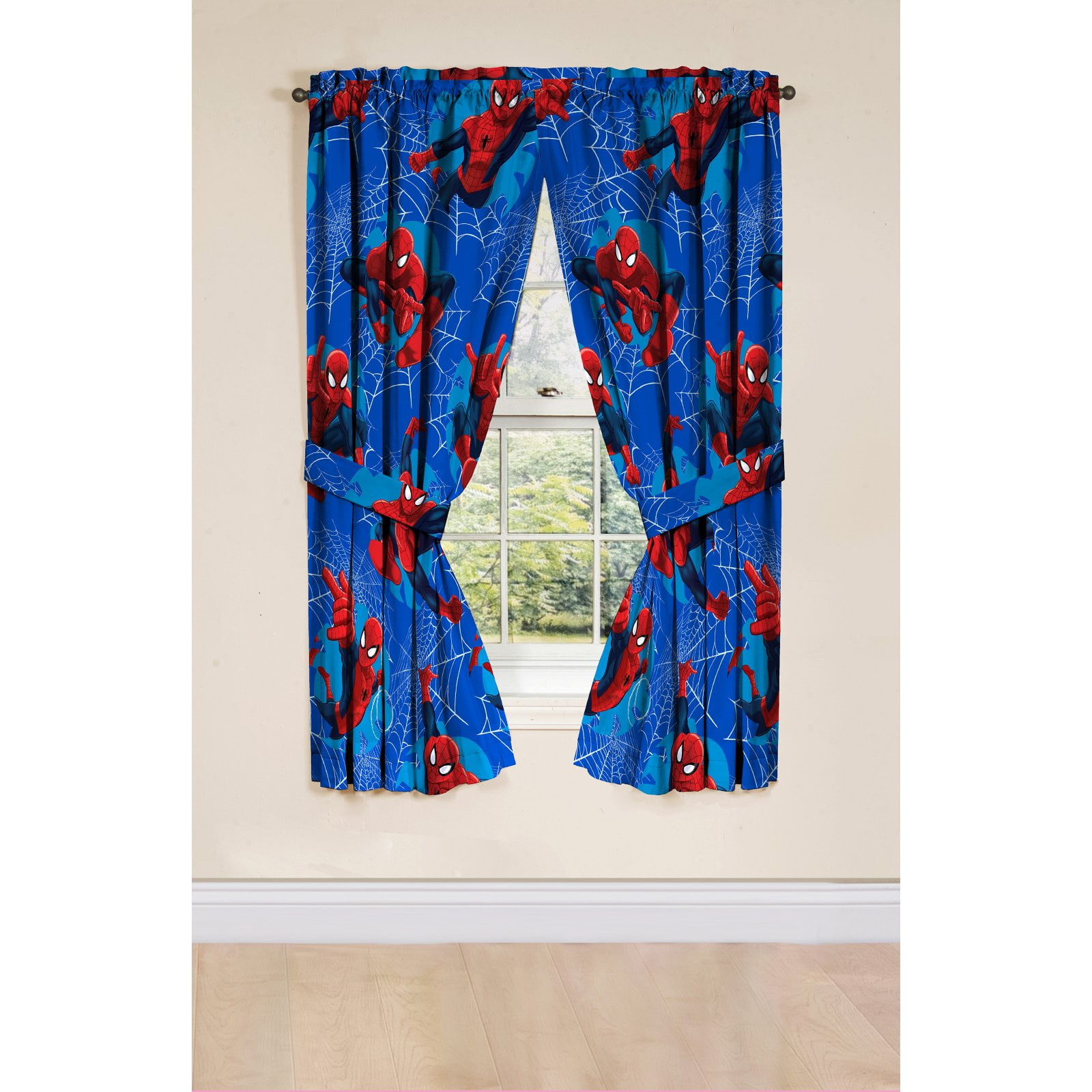 2Panel Spider-Man Into the Spider-Verse Window Curtain Blackout Drapes Curtains 
