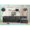 thumbnail image 4 of Modern 5-Seat U-Shaped Sectional Sofa with Chaise – Polyester Upholstery for Living Room, Modular Design, 4 of 26