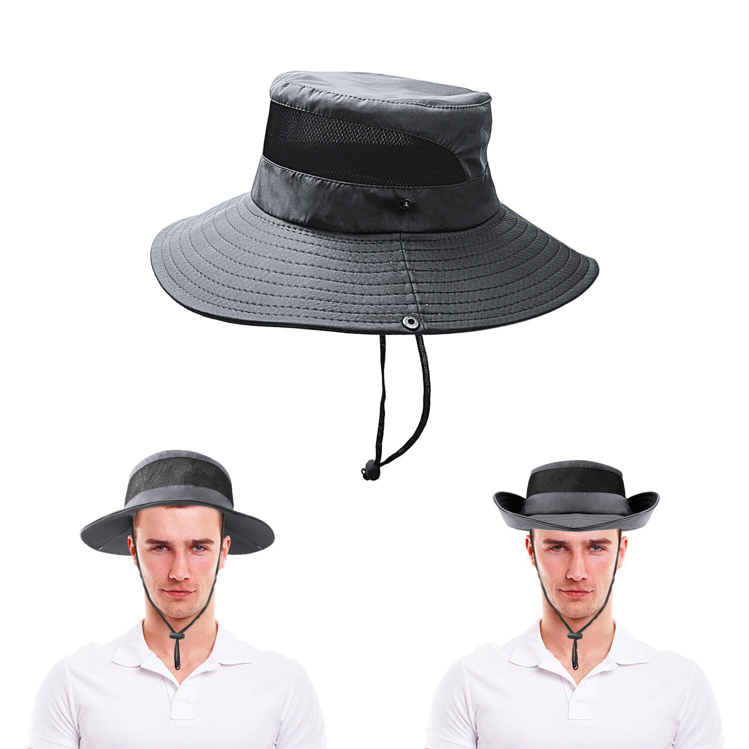 Tactical Bucket Wide Brim Hot Fishing Hats For Men Hunting Safari