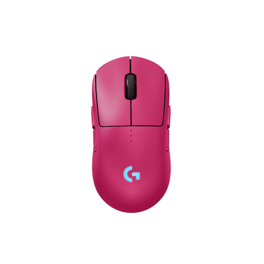 Logitech G PRO 2 LIGHTSPEED Wireless Gaming Mouse, Right- or Left-Handed Mouse with up to 4 Customizable and Switchable Magnetic Side Buttons, 44K DPI Sensor, USB-C Charging, for PC/Mac - Magenta