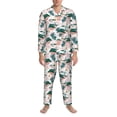 thumbnail image 3 of Naloa Hawaii Palms Men’s Pajamas Set - Long Sleeve Button Down Sleep Shirt and Pajama Bottoms Sleepwear Set-X-Large, 3 of 7