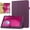 Purple, variant on zukof Folio Stand Case for T-Mobile REVVL Tab 2 10.1 Inch Tablet 2025 - Lightweight Folding Slim PU Leather Protective Cover (Black)