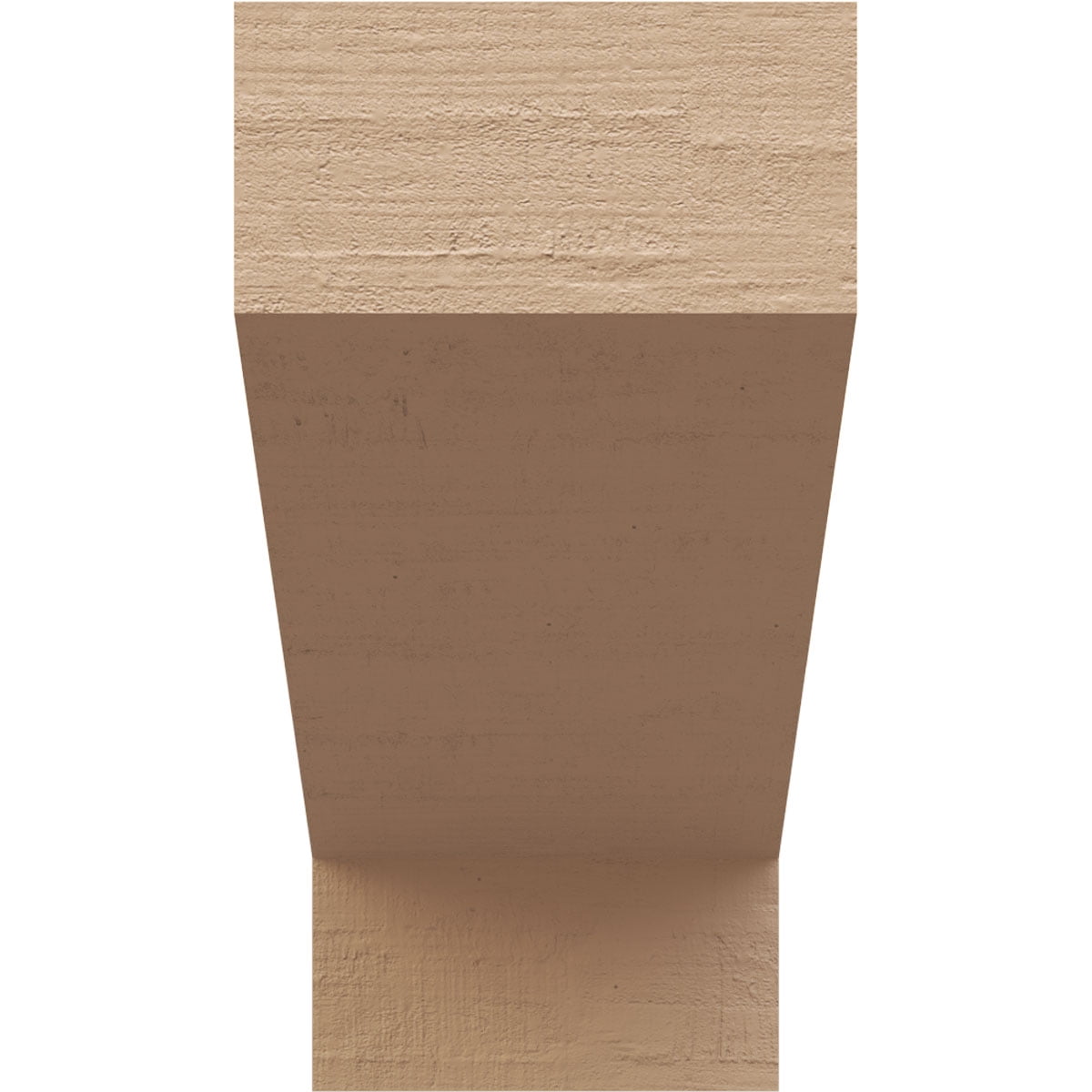 2"W x 4"D x 4"H Classic Clemmons Rough Cedar Woodgrain TimberThane Corbel, Primed Tan