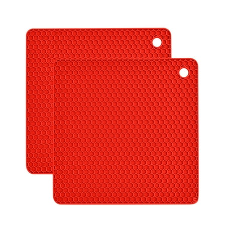 

JWDX Placemat Clearance! Checked Silica Gel Placemat Honeycomb Honeycomb Heat Insulation Non Slip Table Mat Kitchen Mat Promotion Include Placemat*2
