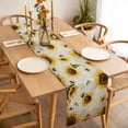 thumbnail image 3 of Yellow Sunflowers Table Runner - 36 Inch Long, Kitchen Dining Table Runner Dresser Scarves, Summer Farmhouse Retro Beige Farmhouse Decor for Coffee Tables Wedding Party Banquet, 3 of 8