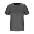 thumbnail image 6 of ZyeKqe Womens T Shirts Short Sleeve Shirts Round Neck Tees Solid Color Loose Fitted Summer Top, 6 of 6
