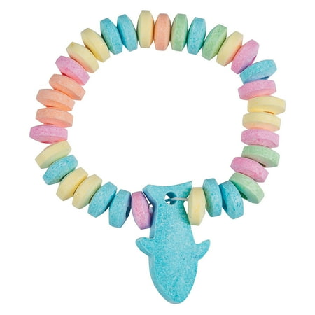 Sloth Shaped Candy Fun Express - Shark Shaped Candy Bracelets for Summer - Edibles - Hard Candy - Dextrose - Summer - 12 Pieces ()
