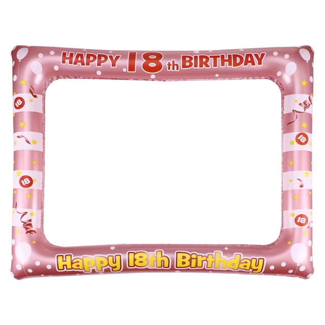 SHISUYAN 1 Pc Birthday Inflatable Photo Frame PVC Party Photo Props Supply for Age 18