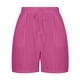 thumbnail image 4 of Karight Linen Shorts for Women High Waisted Lightweight Casual Summer Drawstring Short Pants Beach Vacation Outfit W Pockets, 4 of 7