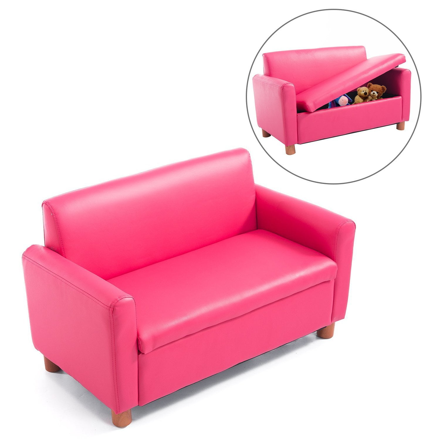 kids pink leather sofa