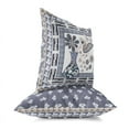 thumbnail image 4 of Birdsong Bouquet Vase Indoor/Outdoor Pillow with Removable Cover in Beige 16x16, 4 of 5