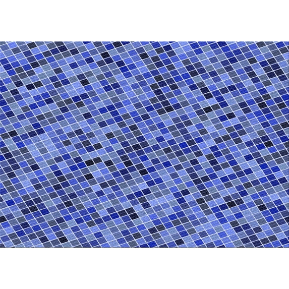 Ahgly Company Machine Washable Indoor Rectangle Transitional Sky Blue Area Rugs, 7' x 10'