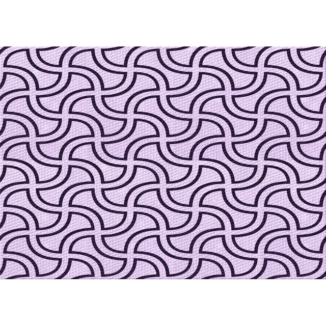 Ahgly Company Machine Washable Indoor Rectangle Transitional Bright Grape Purple Area Rugs, 5' x 7'