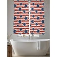 thumbnail image 6 of 4th of July Semi Sheer Window Curtains 72 Inches Long, Independence Day Blue Star Red Striped Rustic Rod Pocket Voile Silky Chiffon Curtain Light Filtering Drapes for Living Room, 52"x72", 2 Panels, 6 of 9