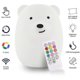 thumbnail image 2 of Mini Bear Lamp Rgb Led Night Light Remote Control Usb Rechargeable Colorful Cartoon Night Lamp For Children Kids Baby Gift, 2 of 2