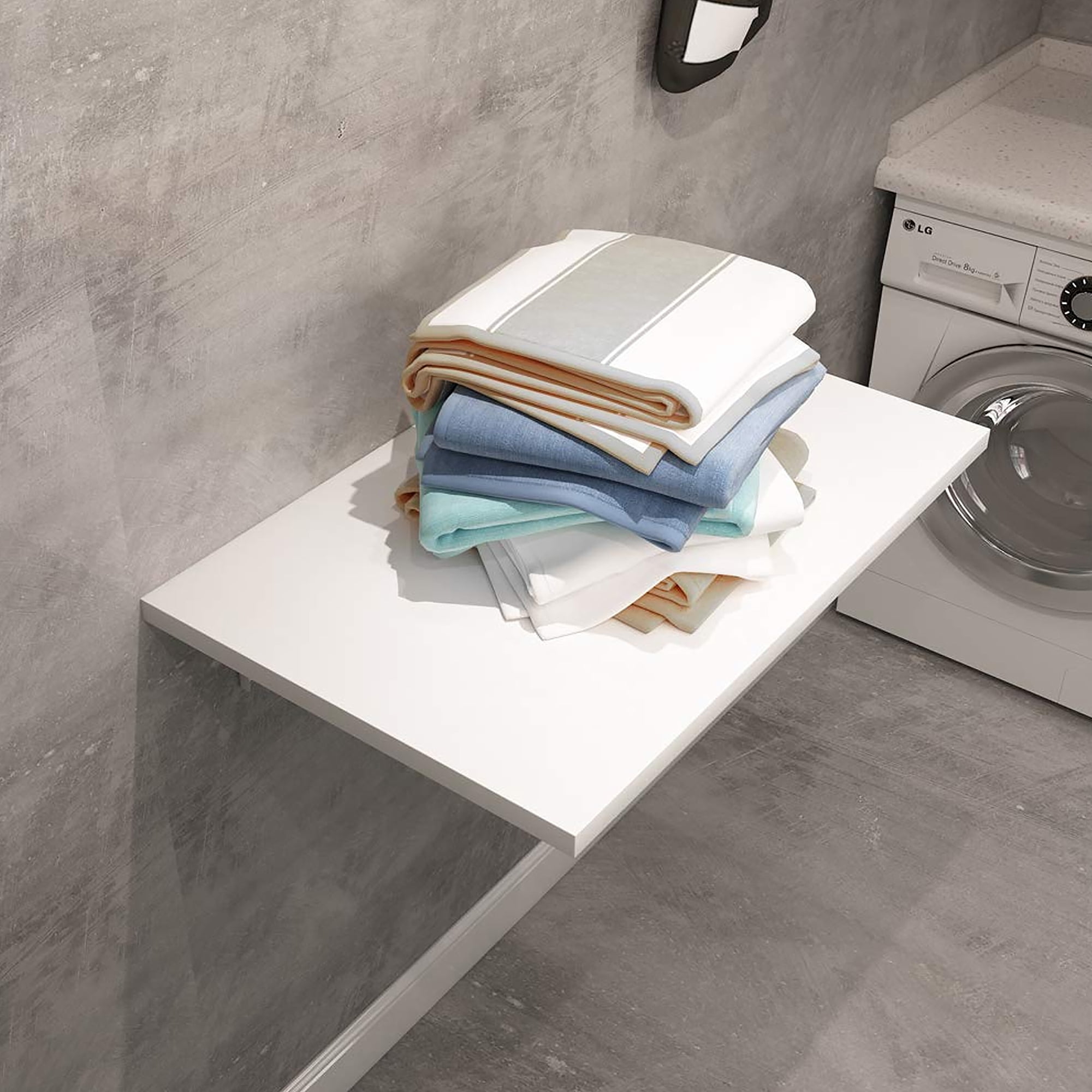 Wall mounted folding table for laundry room online
