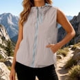 thumbnail image 6 of jiaxiM Women's Zip Up Vest with Pocekts Lightweight Softshell Sleeveless Jacket Hiking Travel Golf Running Vests for Women, 6 of 9