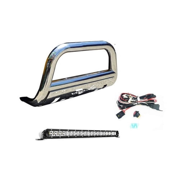 Vanguard Stainless Steel Classic Bull Bar | Compatible with 13-22 Lexus LX570 / 13-22 Toyota Land Cruiser