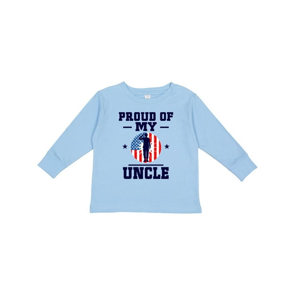Inktastic Military Uncle Proud Nephew Boys or Girls Long Sleeve Toddler T-Shirt