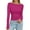 Rose Red, variant on PRETTYGARDEN Long Sleeve Shirts for Women Fall Boat Neck Ribbed Knit Ruched Fitted Going Out Tops Casual Basic Tees