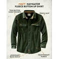 thumbnail image 4 of Legendary Whitetails Men's Navigator Fleece Button Up Long Sleeve Plaid Clothing for Men, Casual Heavyweight Warm Flannel, 4 of 5