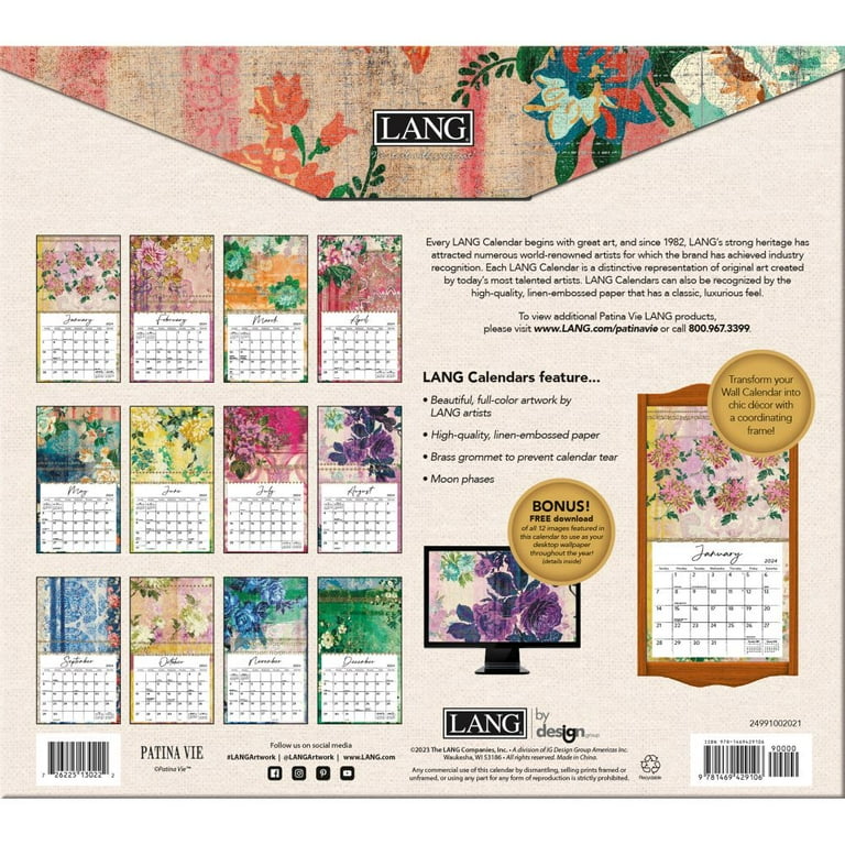Lang Companies, Patina Vie 2024 Wall Calendar - Walmart.com