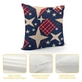 thumbnail image 4 of SHANXI Red Blue Checked Decorative Pillow Cases Check Throw Pillows For Sofa Couch Porch Outdoor 12x12in, 4 of 5