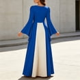 thumbnail image 6 of Palace Dresses for Women Long Sleeve Ruffle Hem Elegant Color Block Fashion Halloween Party Dress, 6 of 9