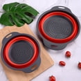 thumbnail image 3 of Collapsible Drain Basket with Fast Drainage Heat-Resistant BPA Free Kitchen Fruit Vegetable Colander with Handles, 3 of 8