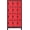 Anthracite and Red, variant on Steel Locker Cabinet 35.4x15.7x70.9 Inches, Lockable Storage Cabinet with Air Vents and Name Tag Holder for Office, School, or Home