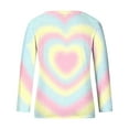 thumbnail image 3 of Valentines Shirts for Women Tie Dye Heart T Shirt Casual Loose Valentine's Tee Shirt Long Sleeve V Neck Tops, 3 of 5