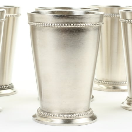 Julep Cup Koyal Wholesale Set of 6 Mint Julep Cup Vases, Wedding Vase Centerpiece, Metal Trumpet Vase, Bud Vase ()