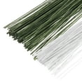 thumbnail image 1 of Alambre Floral Uxcell 0.3mm 30 Gauge, 200 Pcs Alambre para Flores, Alambre Envuelto en Papel para Manualidades, Blanco/Verde Oscuro, 1 of 6