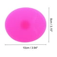 thumbnail image 4 of Unique Bargains 1 Pc Portable Silicone Facial Cleansing Brush Oval 3.94"x3.15"x1.3" Rose Red, 4 of 7