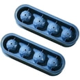 thumbnail image 1 of Bandeja para cubitos de hielo redonda, bandeja para cubitos de hielo reutilizable y fácil de desmoldar para whisky, cócteles, fabricación de hielo azul, 1 of 6